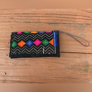 NWOT!!! Handmade Multi coloured wrist pouch
